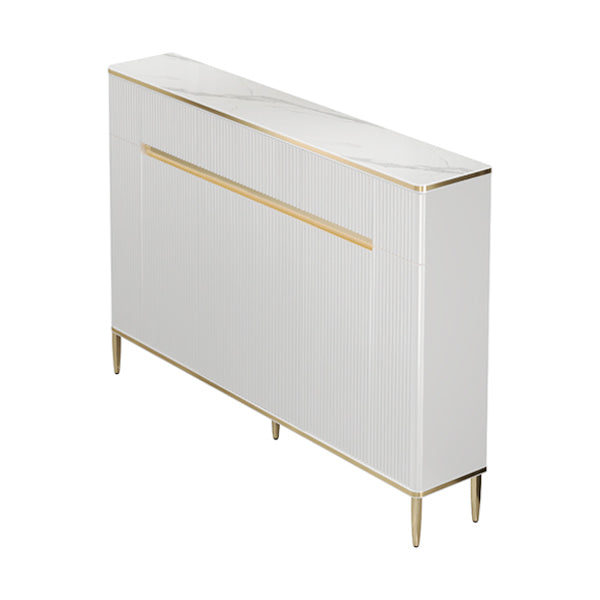 Glam Sideboard Table Stone Sideboard Cabinet with Doors for Kitchen