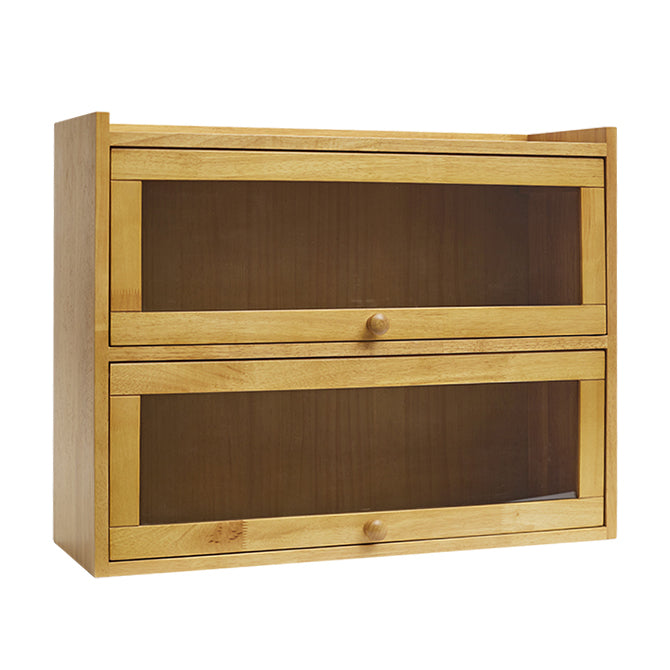 Contemporary Sideboard Cabinet Rubberwood Sideboard with Doors for Kitchen