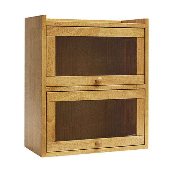 Contemporary Sideboard Cabinet Rubberwood Sideboard with Doors for Kitchen