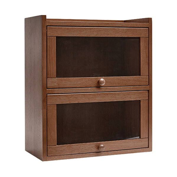 Contemporary Sideboard Cabinet Rubberwood Sideboard with Doors for Kitchen