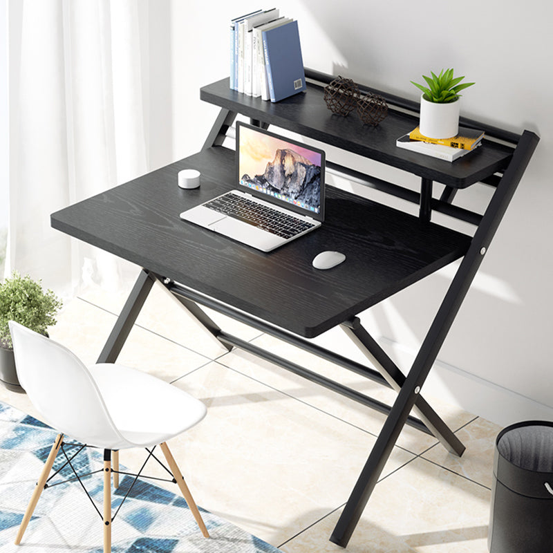 Modern Folding Dormitory Writing Desk Rectangular Trestle Base Office Desk