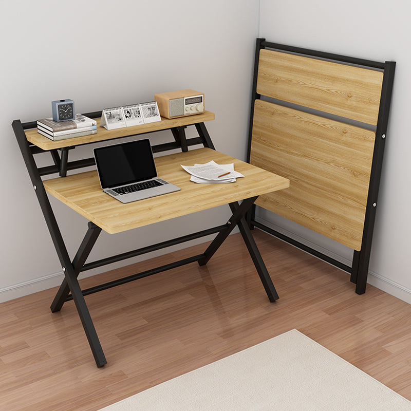 Modern Folding Dormitory Writing Desk Rectangular Trestle Base Office Desk