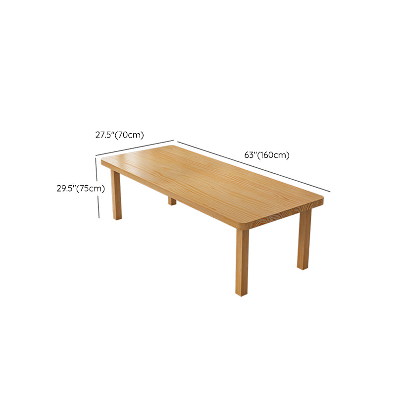 Contemporary Wooden Office Desk Rectangular Shape Task Desk with 4 Legs