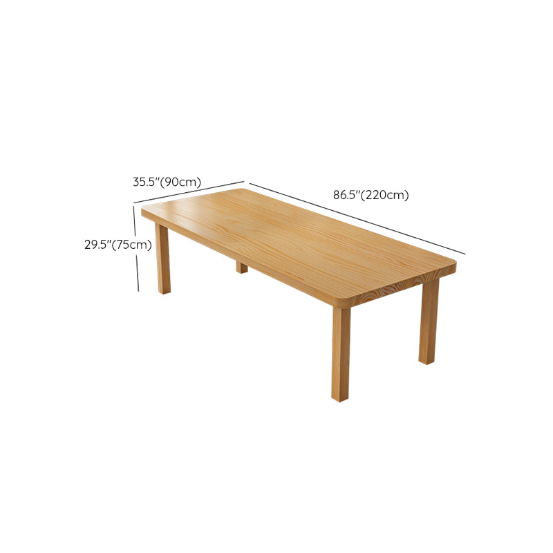 Contemporary Wooden Office Desk Rectangular Shape Task Desk with 4 Legs