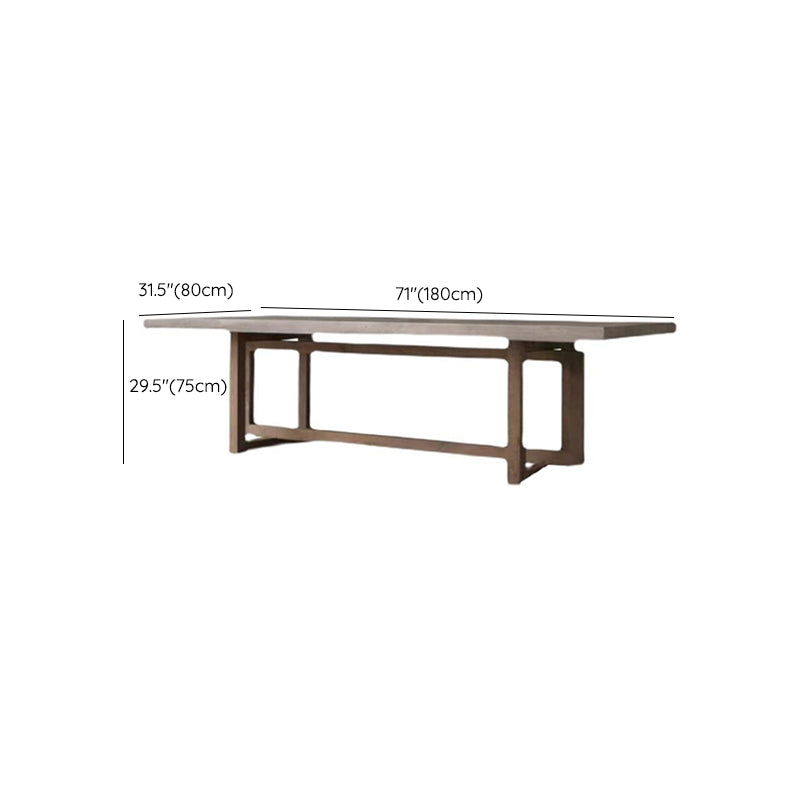 Contemporary Style Wood Office Desk Rectangular Shape Task Desk with 2 Legs