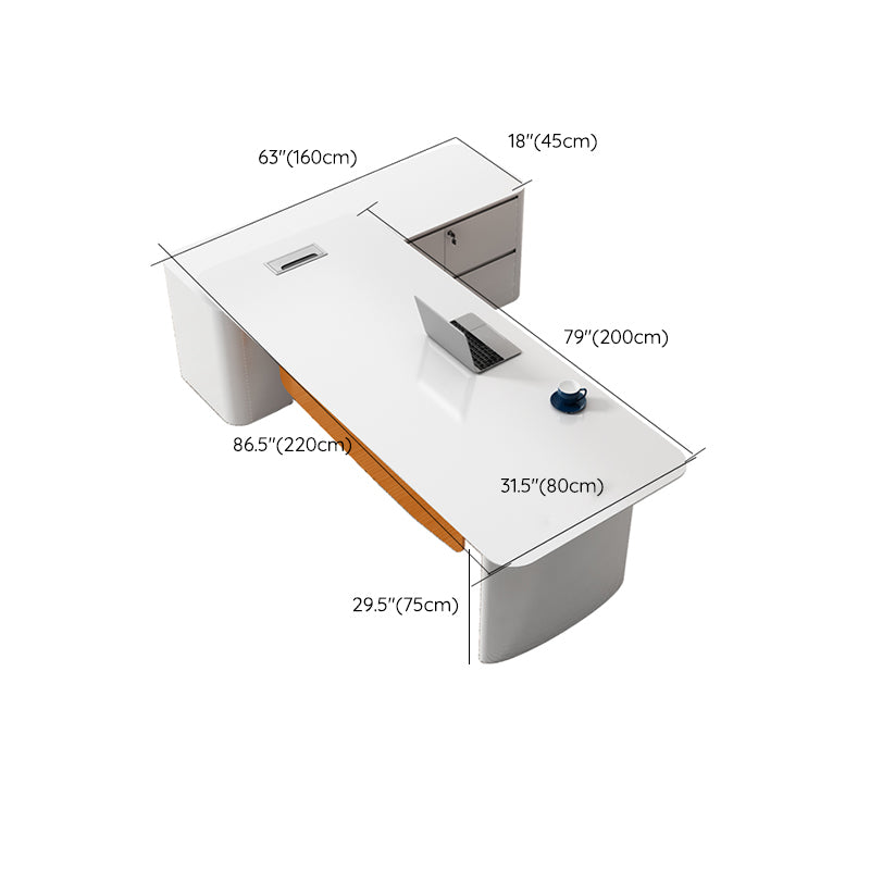 Rectangle Shape Wooden Office Desk Modern Style Writing Desk for Office