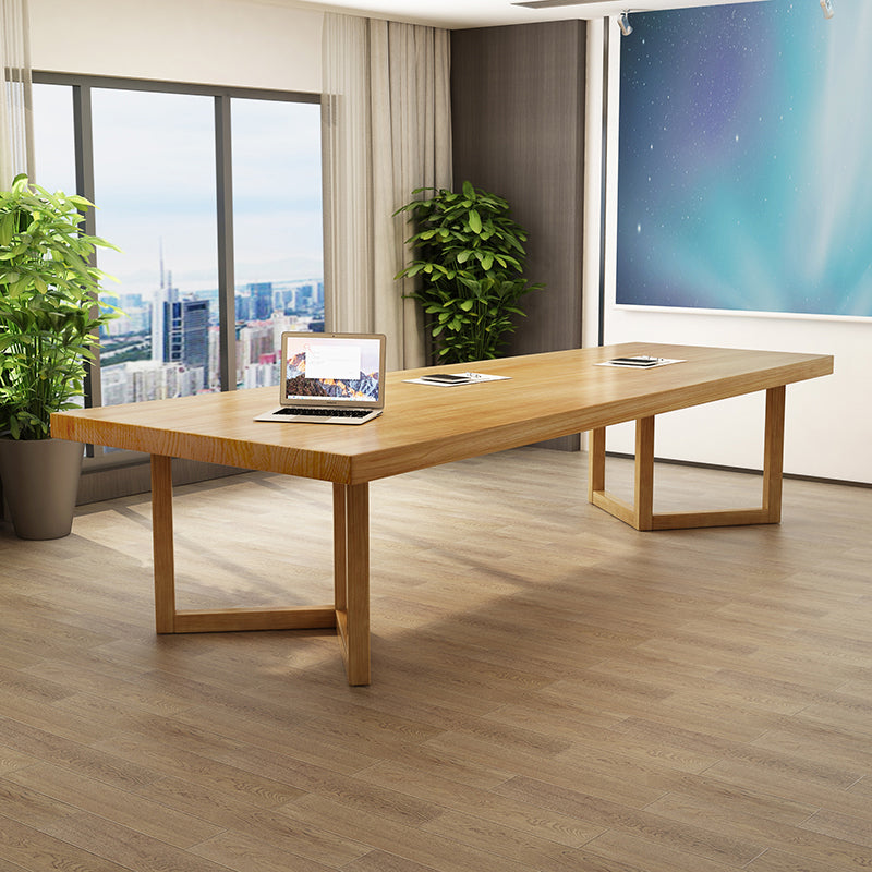 Contemporary Style Wood Office Desk Rectangular Shape Task Desk with Legs