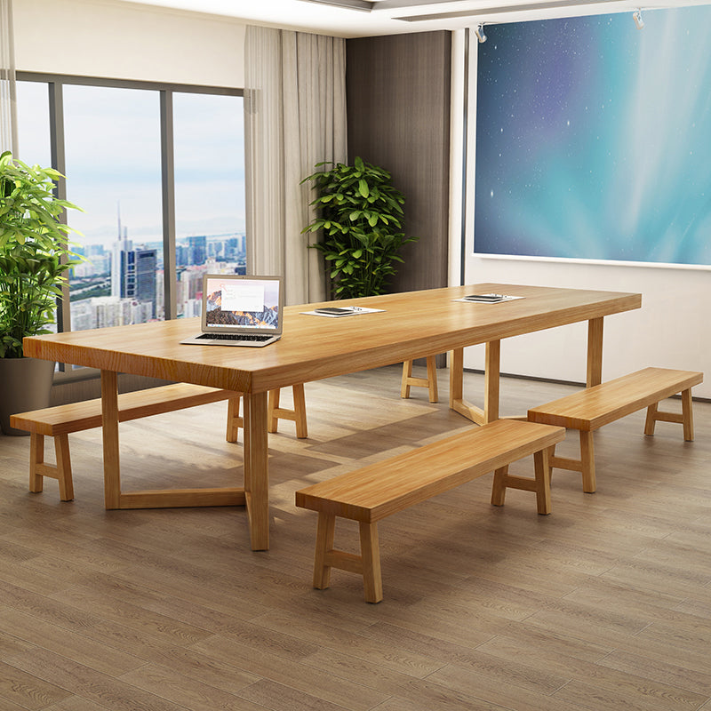 Contemporary Style Wood Office Desk Rectangular Shape Task Desk with Legs