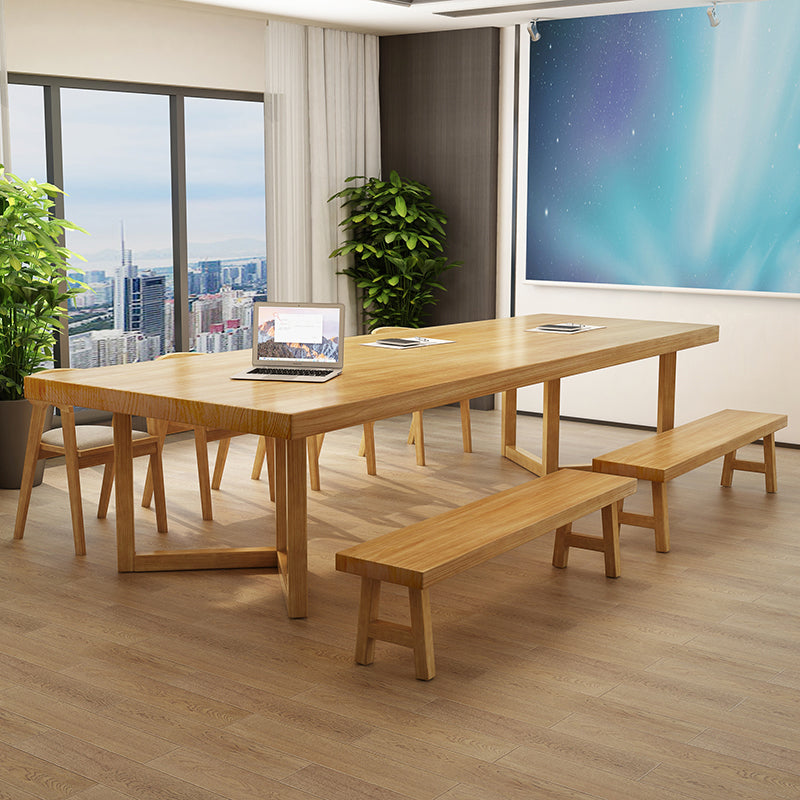 Contemporary Style Wood Office Desk Rectangular Shape Task Desk with Legs