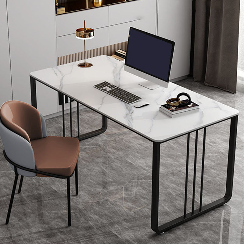 Modern Style Stone Top Office Desk Rectangle Writing Desk for Office