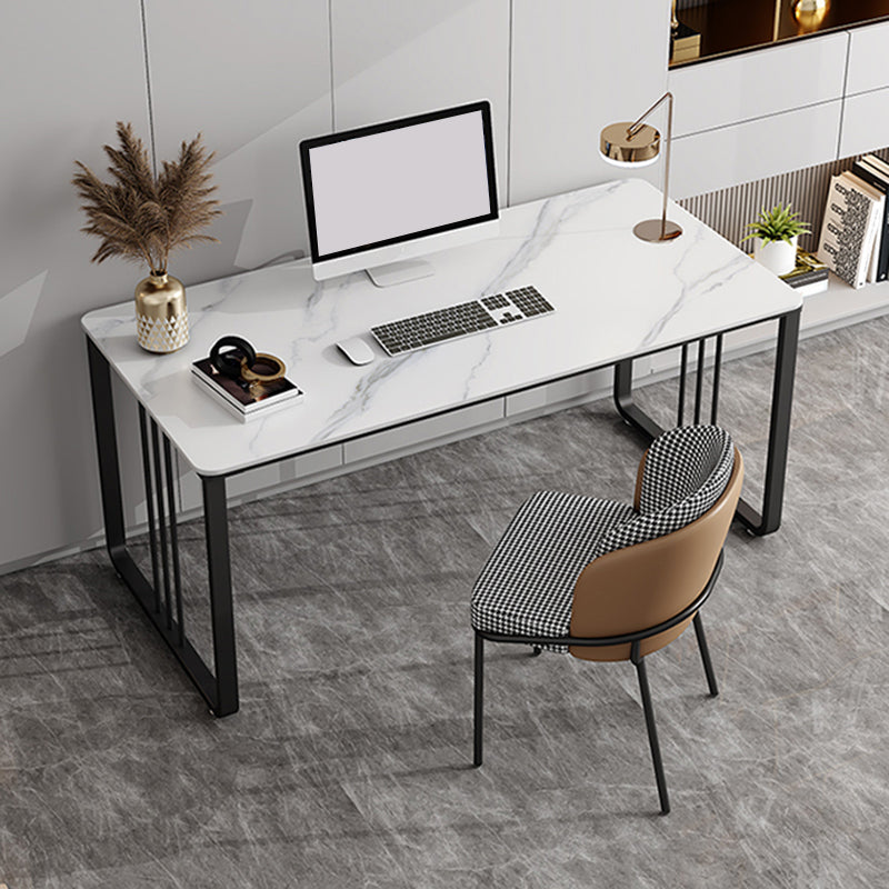 Modern Style Stone Top Office Desk Rectangle Writing Desk for Office