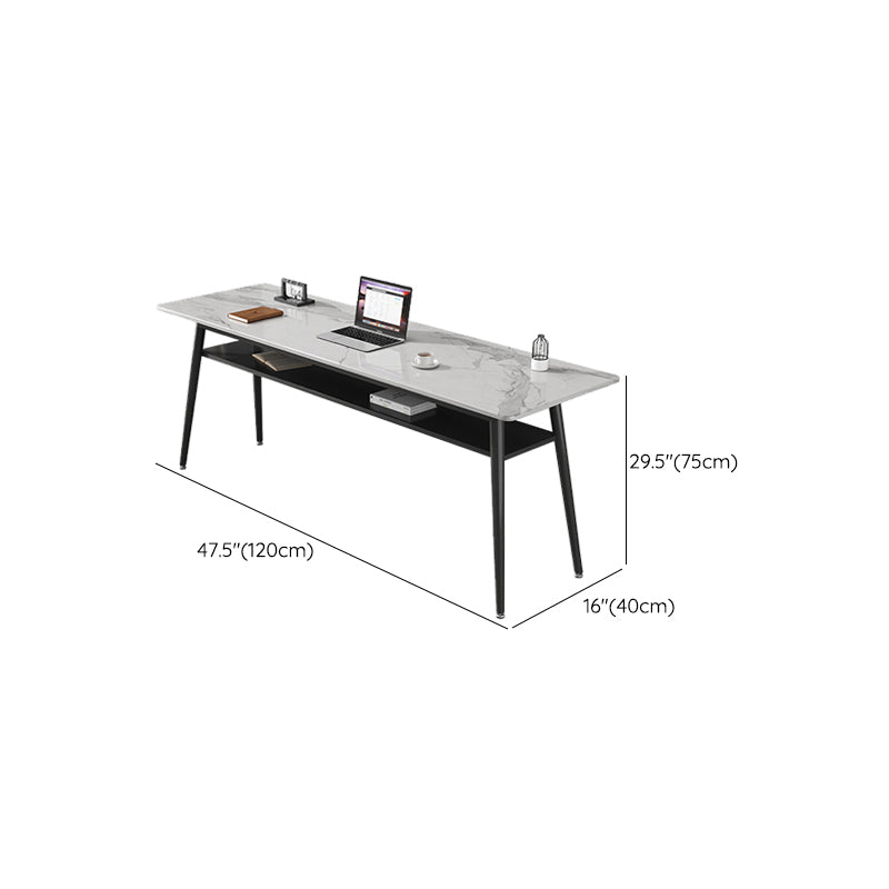 Rectangle Stone Top Office Desk Modern Writing Desk for Office