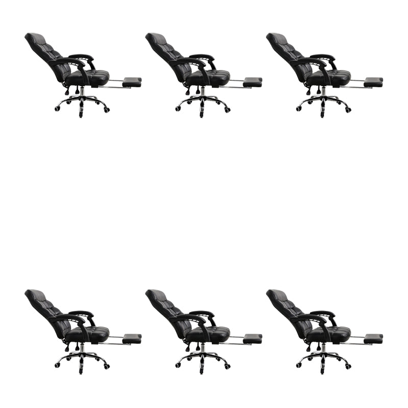 Padded Arms Office Chair Leather Tilt Mechanism No Distressing Ergonomic Desk Chair