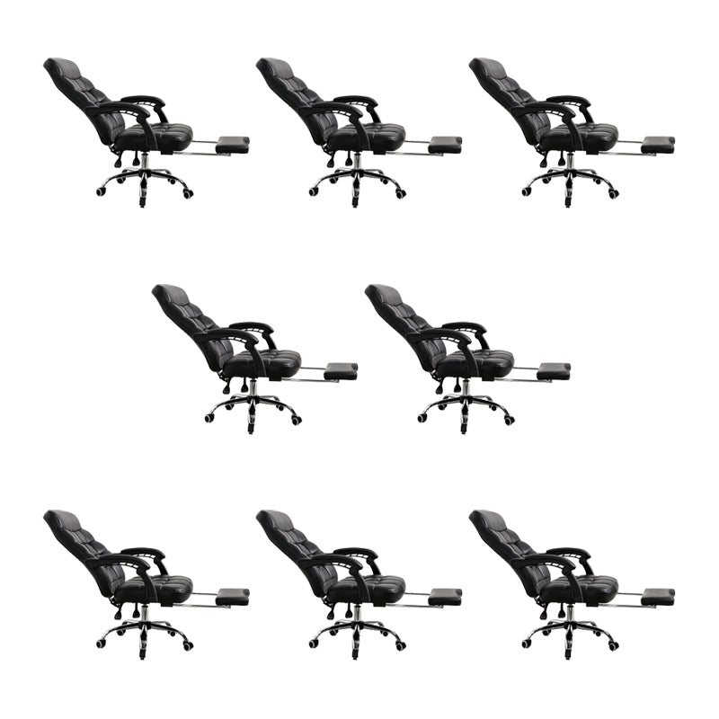 Padded Arms Office Chair Leather Tilt Mechanism No Distressing Ergonomic Desk Chair