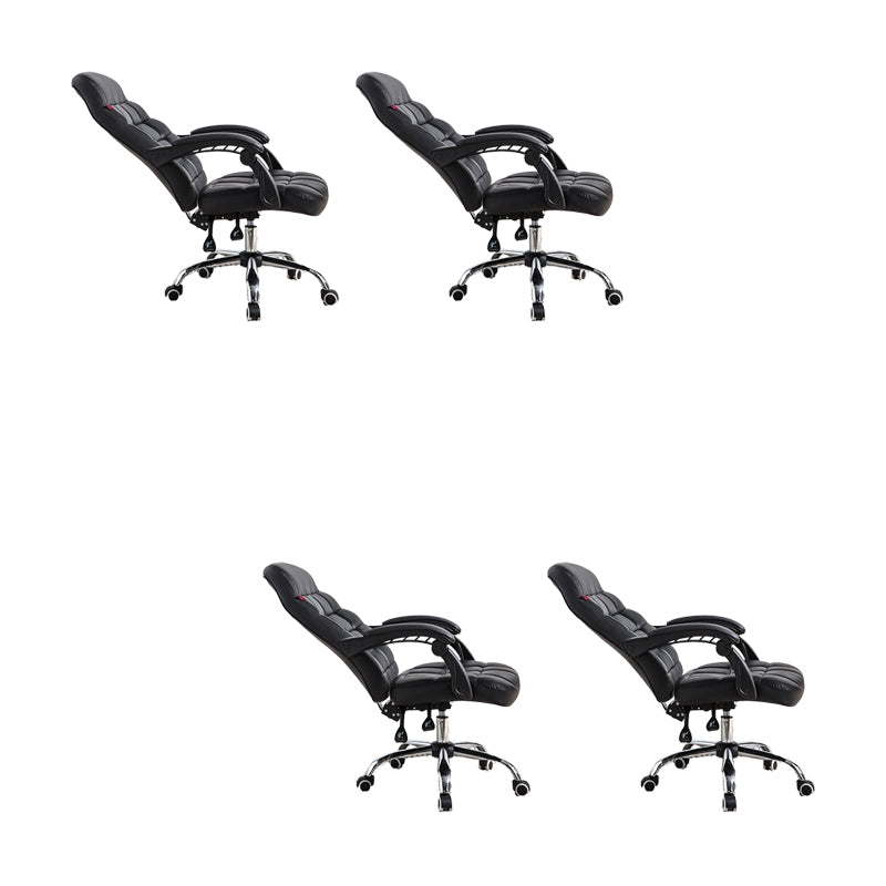 Padded Arms Office Chair Leather Tilt Mechanism No Distressing Ergonomic Desk Chair