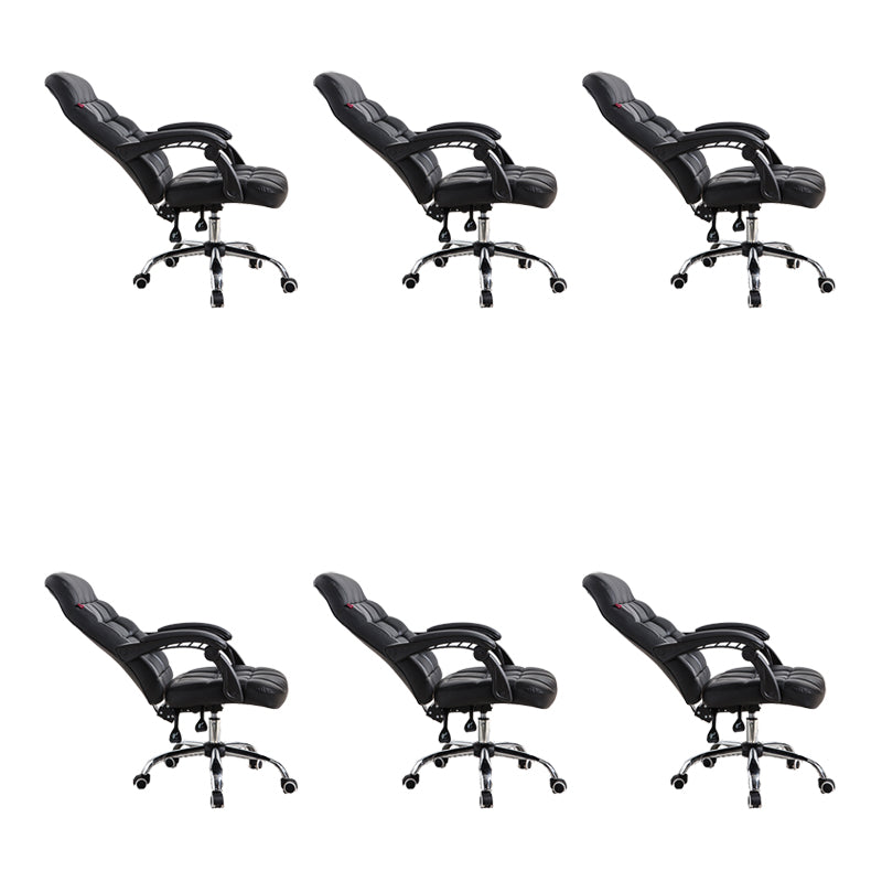 Padded Arms Office Chair Leather Tilt Mechanism No Distressing Ergonomic Desk Chair