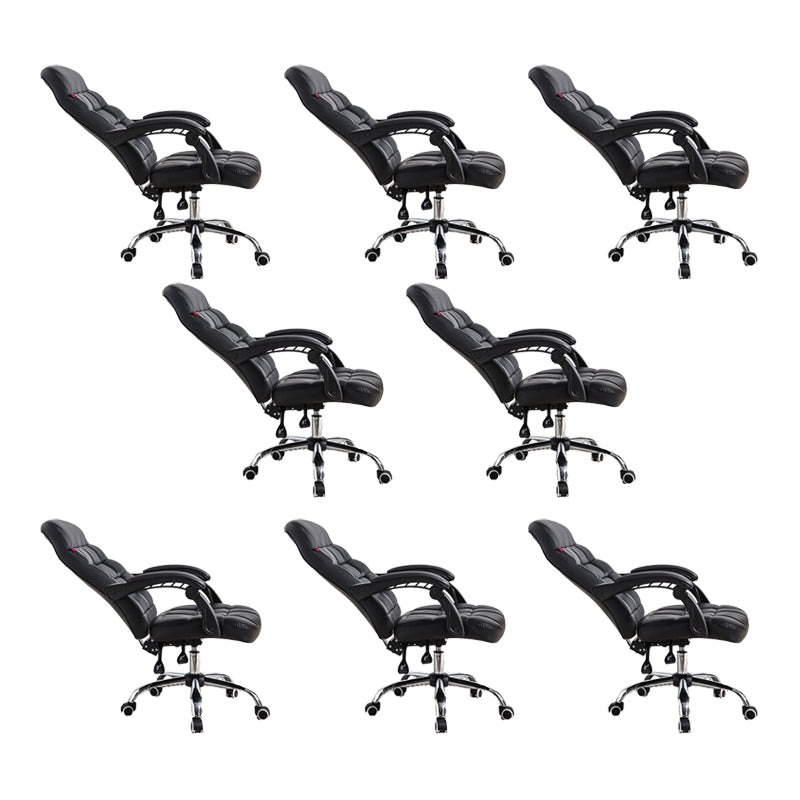 Padded Arms Office Chair Leather Tilt Mechanism No Distressing Ergonomic Desk Chair