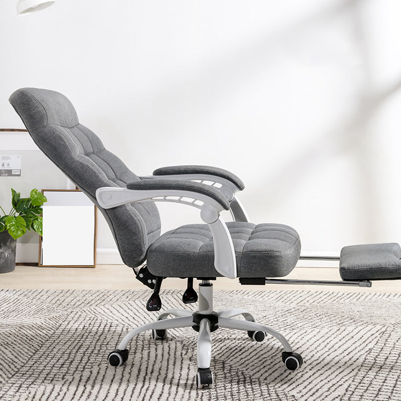 Padded Arms Office Chair Leather Tilt Mechanism No Distressing Ergonomic Desk Chair