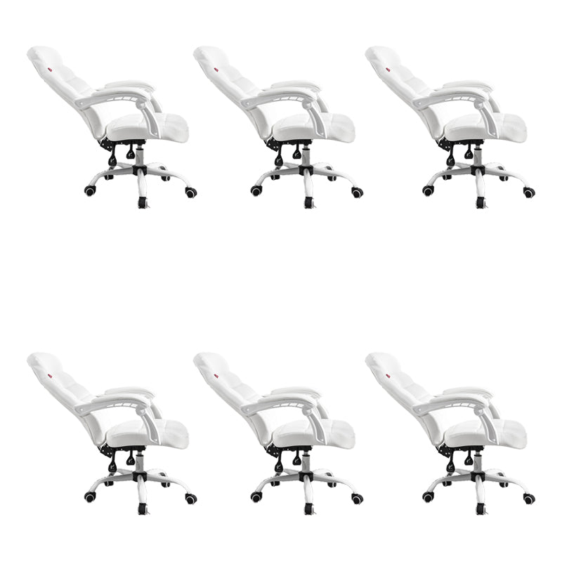 Padded Arms Office Chair Leather Tilt Mechanism No Distressing Ergonomic Desk Chair