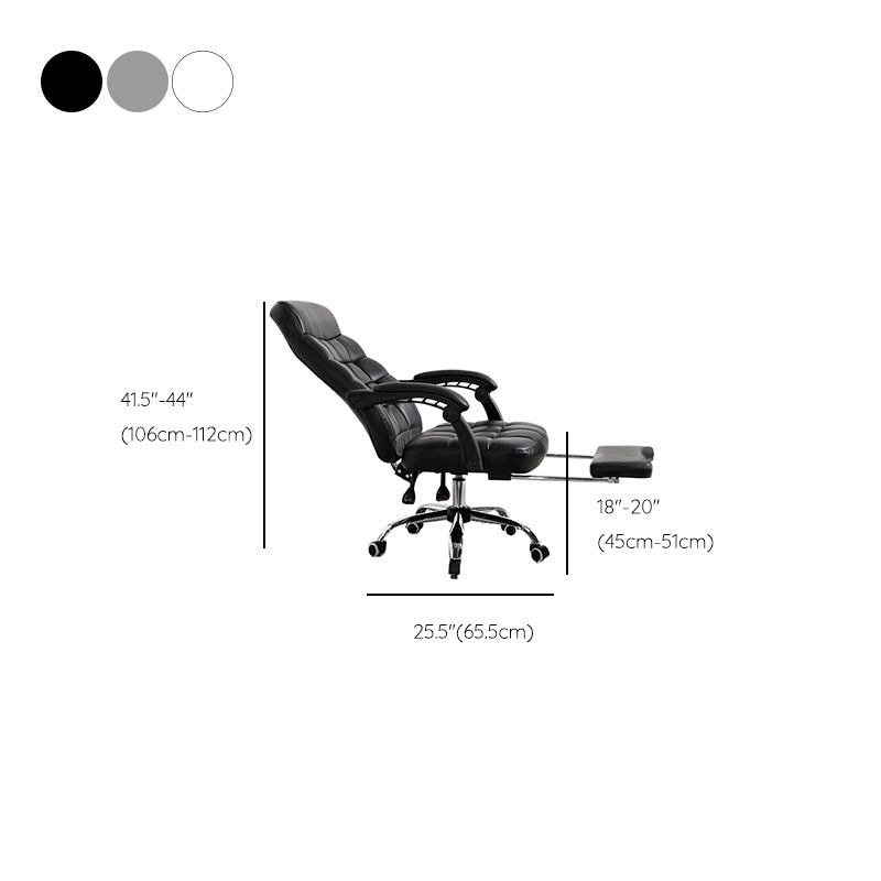 Padded Arms Office Chair Leather Tilt Mechanism No Distressing Ergonomic Desk Chair