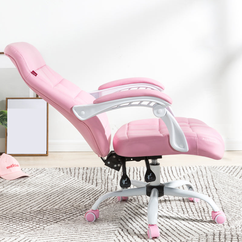 Padded Arms Chair Tilt Mechanism No Distressing Ergonomic Slide Chair