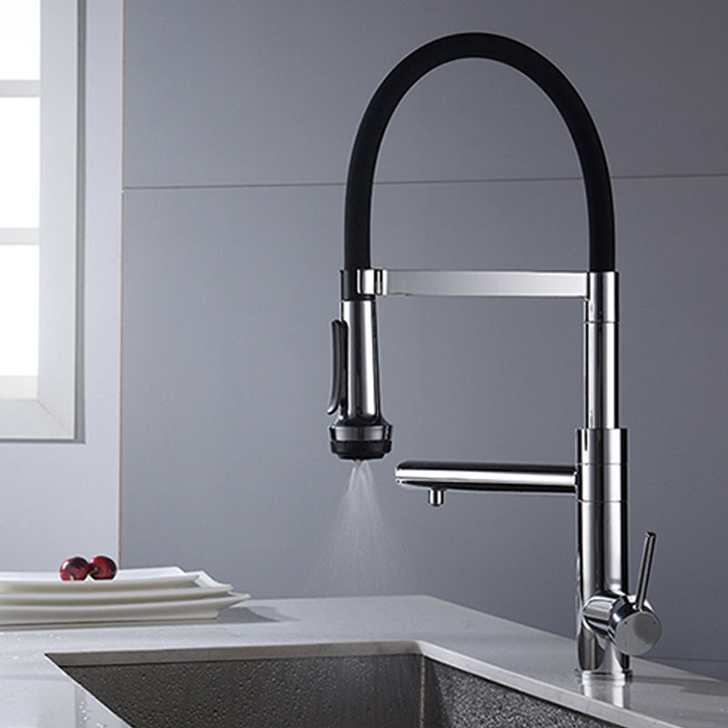 Modern Pull Down Switch Kitchen Faucet High Arch Profile Faucet