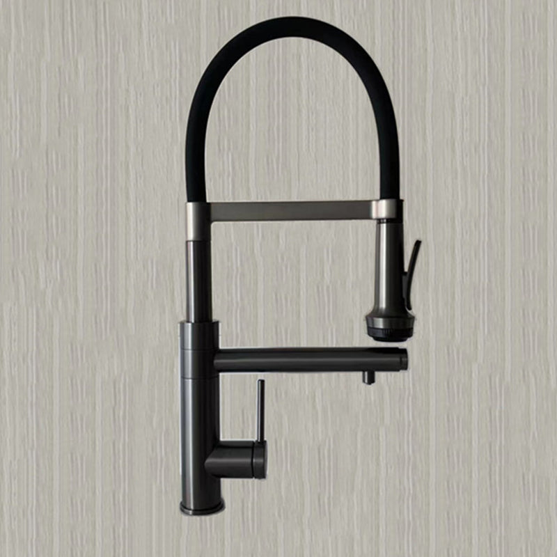 Modern Pull Down Switch Kitchen Faucet High Arch Profile Faucet