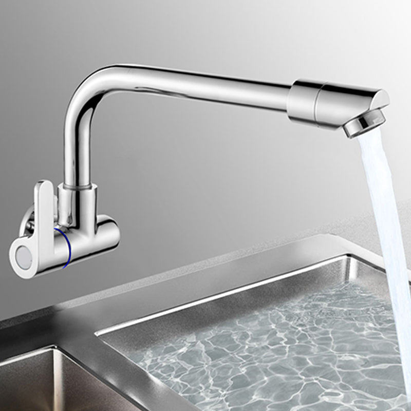 Contemporary Single Handle Kitchen Faucet 1-Hold Bar Faucet with No Sensor