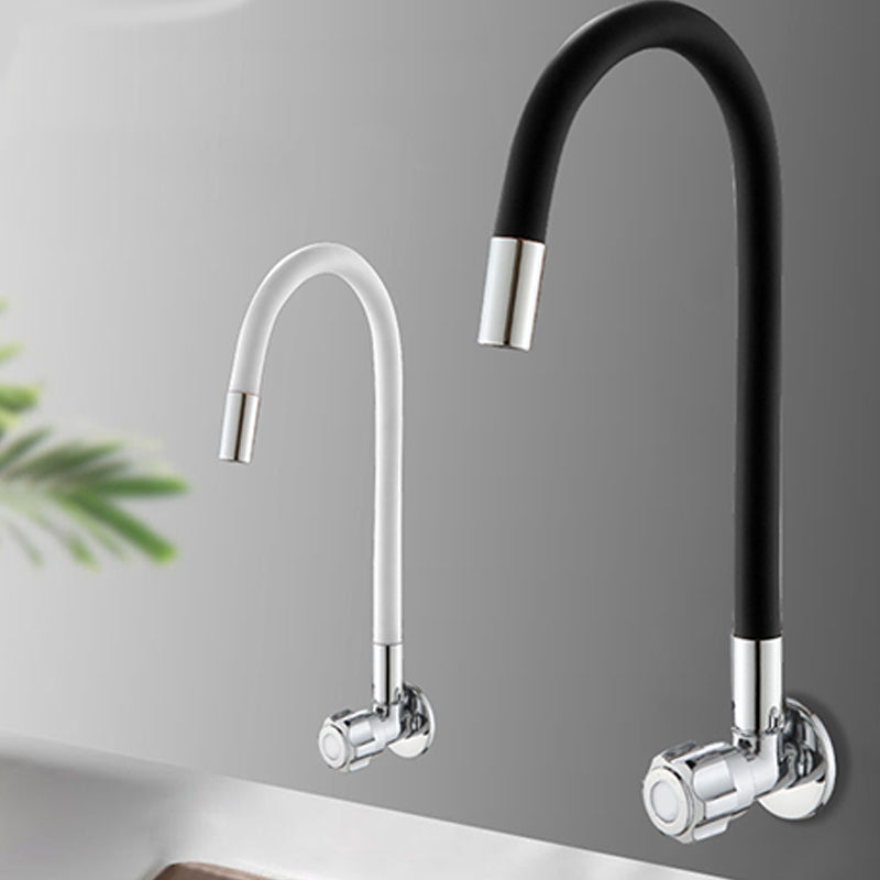 Contemporary Single Handle Kitchen Faucet 1-Hold Bar Faucet with No Sensor