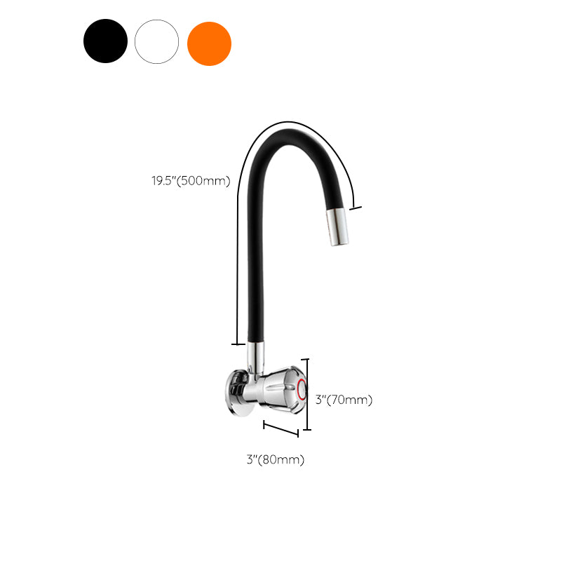 Contemporary Single Handle Kitchen Faucet 1-Hold Bar Faucet with No Sensor