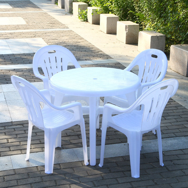 Modern Waterproof Geometric Courtyard Table Plastic Outdoor Table