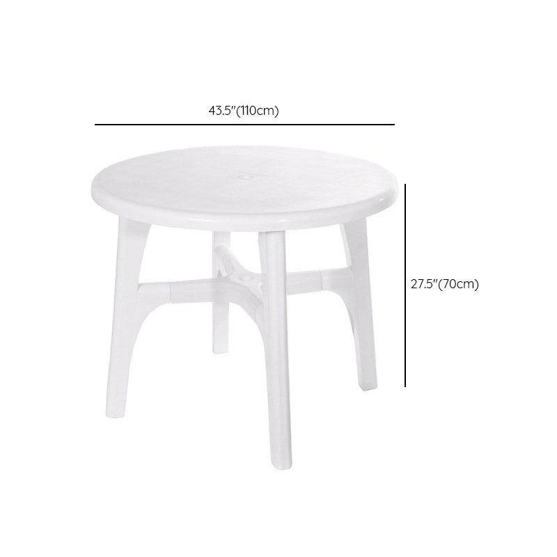 Modern Waterproof Geometric Courtyard Table Plastic Outdoor Table