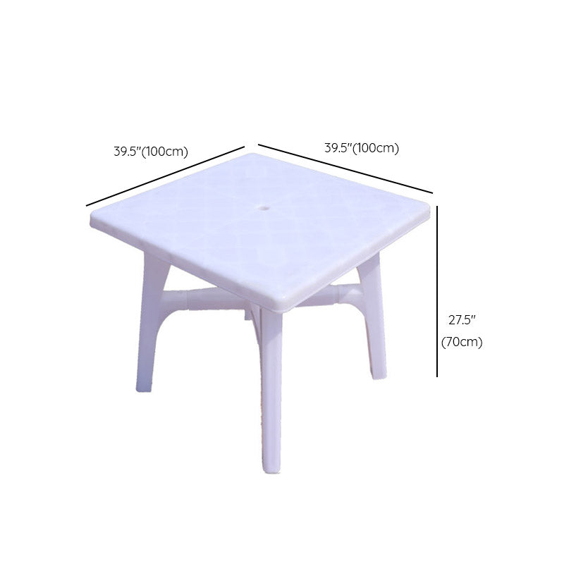 Modern Waterproof Geometric Courtyard Table Plastic Outdoor Table