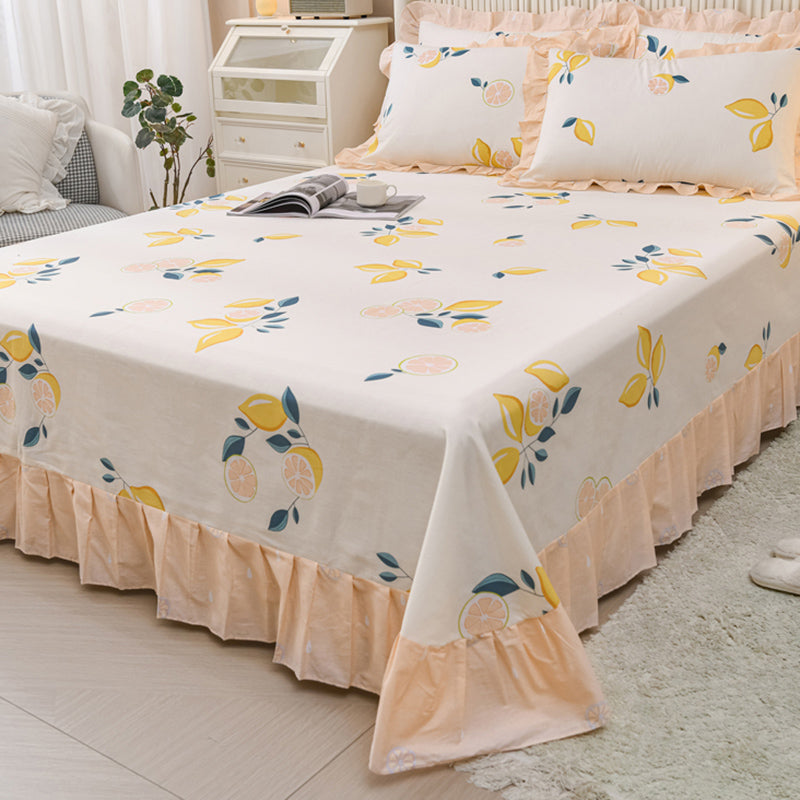 Sheets Cotton Floral Printed Ultra Soft Wrinkle Resistant Breathable Bed Sheet Set