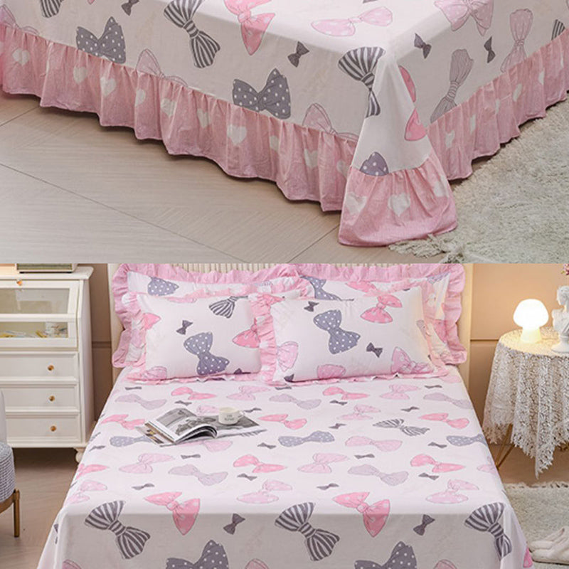 Sheets Cotton Floral Printed Ultra Soft Wrinkle Resistant Breathable Bed Sheet Set