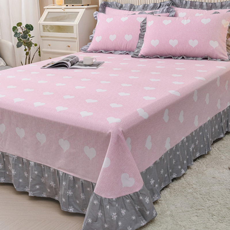 Sheets Cotton Floral Printed Ultra Soft Wrinkle Resistant Breathable Bed Sheet Set