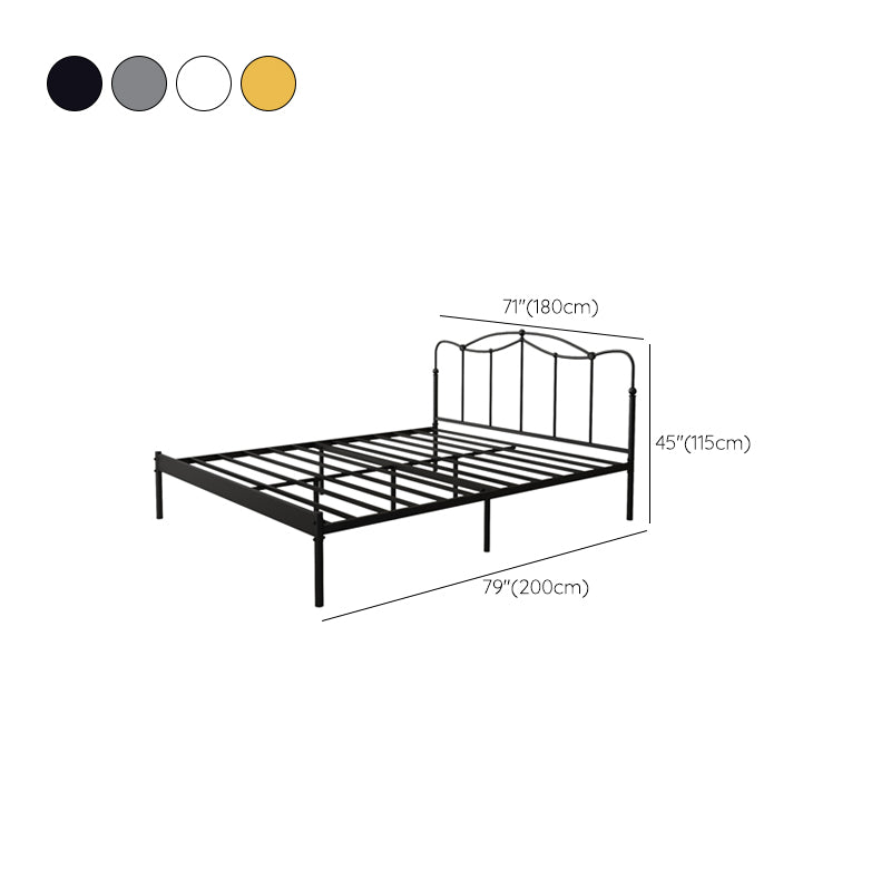 Metal Open Frame Platform Bed Minimalist Iron Bed Frame - 45.3" H