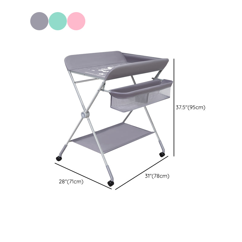 Portable Changing Table Modern Baby Changing Table in Matte Finish