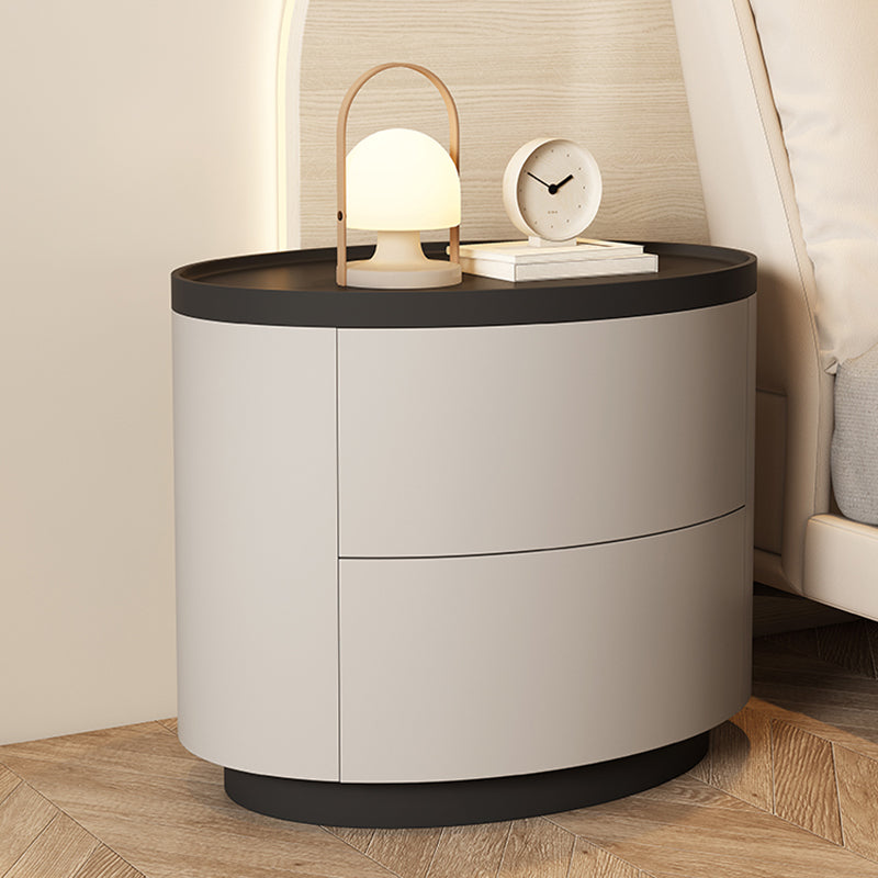 Modern Bed Nightstand Faux Wood Accent Table Nightstand for Bedroom