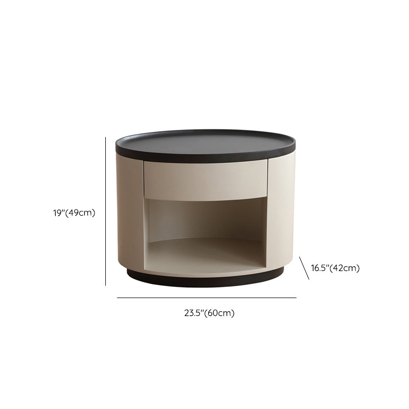 Modern Bed Nightstand Faux Wood Accent Table Nightstand for Bedroom