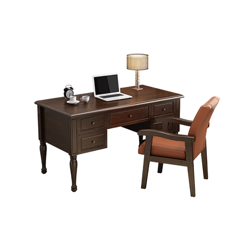 Contemporary Style Wood Office Desk Rectangular Shape Task Desk with 4 Legs for Home