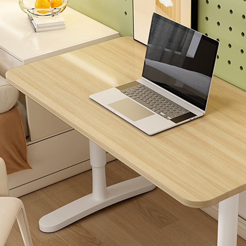 Modern Adjustable Computer Desk Dormitory T-Shape Base Writing Desk