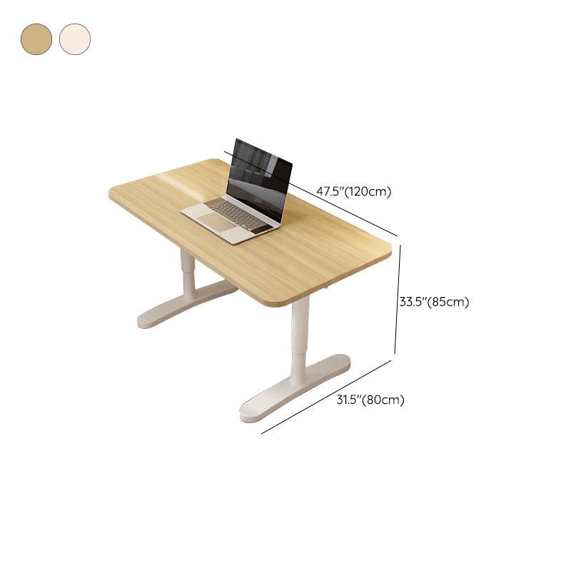 Modern Adjustable Computer Desk Dormitory T-Shape Base Writing Desk