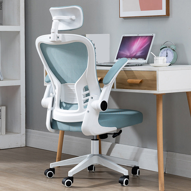 Padded Arms Office Chair Tilt Mechanism No Distressing Ergonomic Slide Chair with Wheels