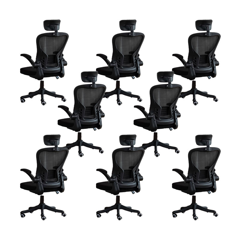 Padded Arms Office Chair Tilt Mechanism No Distressing Ergonomic Slide Chair with Wheels