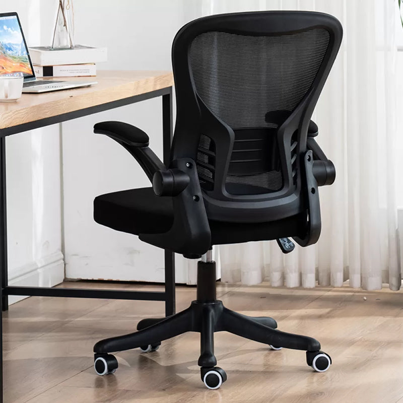 Padded Arms Office Chair Tilt Mechanism No Distressing Ergonomic Slide Chair with Wheels