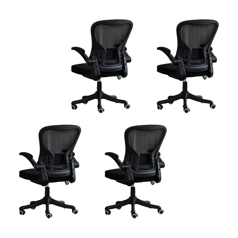 Padded Arms Office Chair Tilt Mechanism No Distressing Ergonomic Slide Chair with Wheels