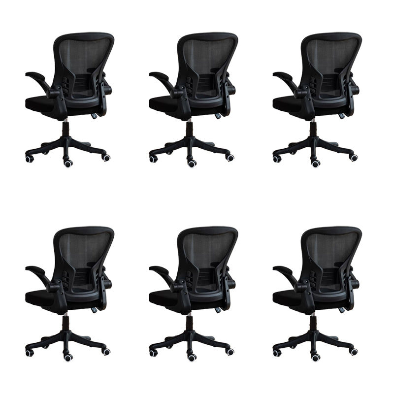 Padded Arms Office Chair Tilt Mechanism No Distressing Ergonomic Slide Chair with Wheels