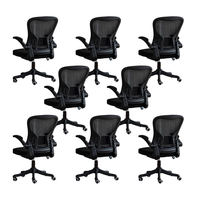 Padded Arms Office Chair Tilt Mechanism No Distressing Ergonomic Slide Chair with Wheels