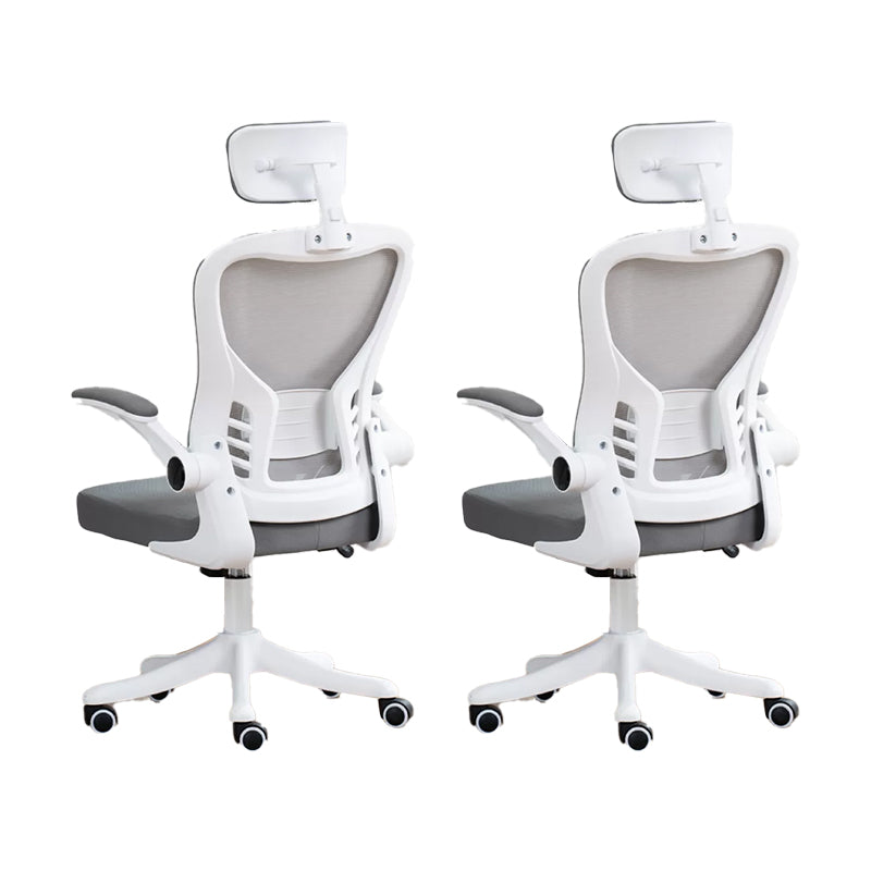 Padded Arms Office Chair Tilt Mechanism No Distressing Ergonomic Slide Chair with Wheels